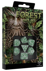 Green-white Forest dice set